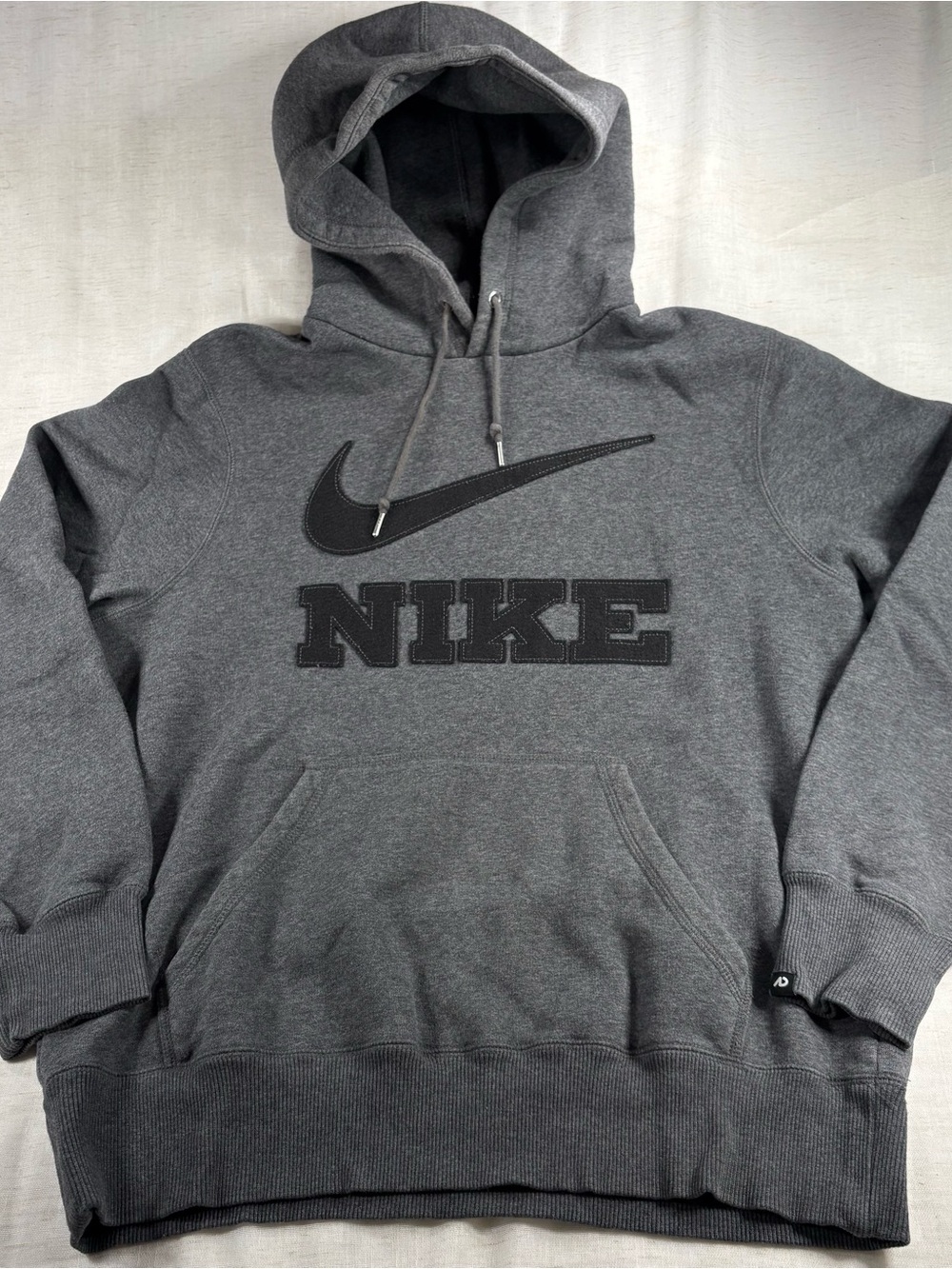 Nike Dark Gray Pullover Hoodie with Black Logo